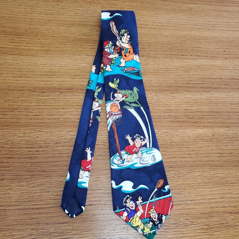 Vintage 1993 Flintstones Sports Hanna Barbera Tie